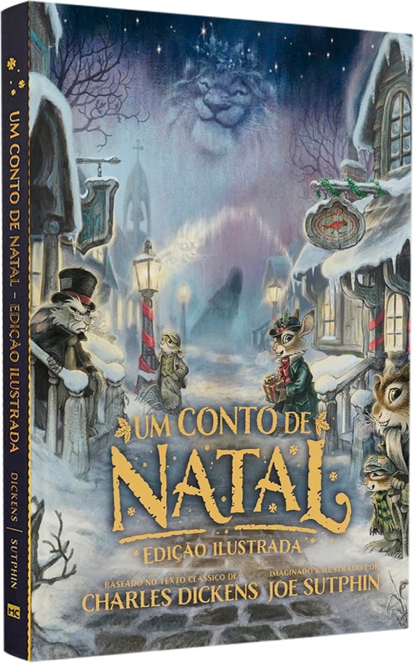 Capa de Um conto de Natal: edição ilustrada